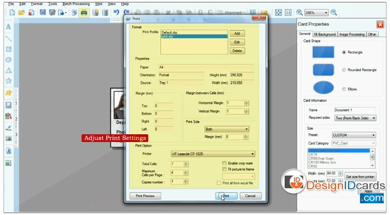 Adjust Print Settings